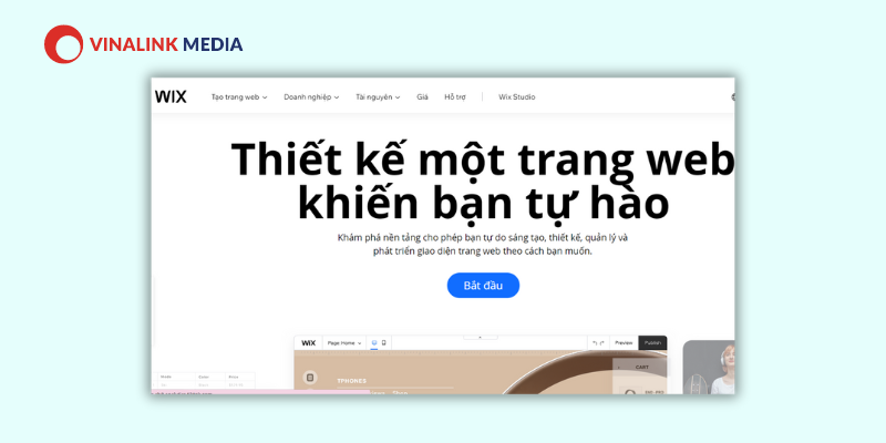Nền tảng thiết kế web Wix